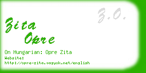 zita opre business card